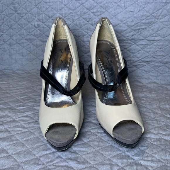 5/ $25 ANNE Michelle Peep Toe Mary Jane Pump 7.5 - Picture 1 of 11